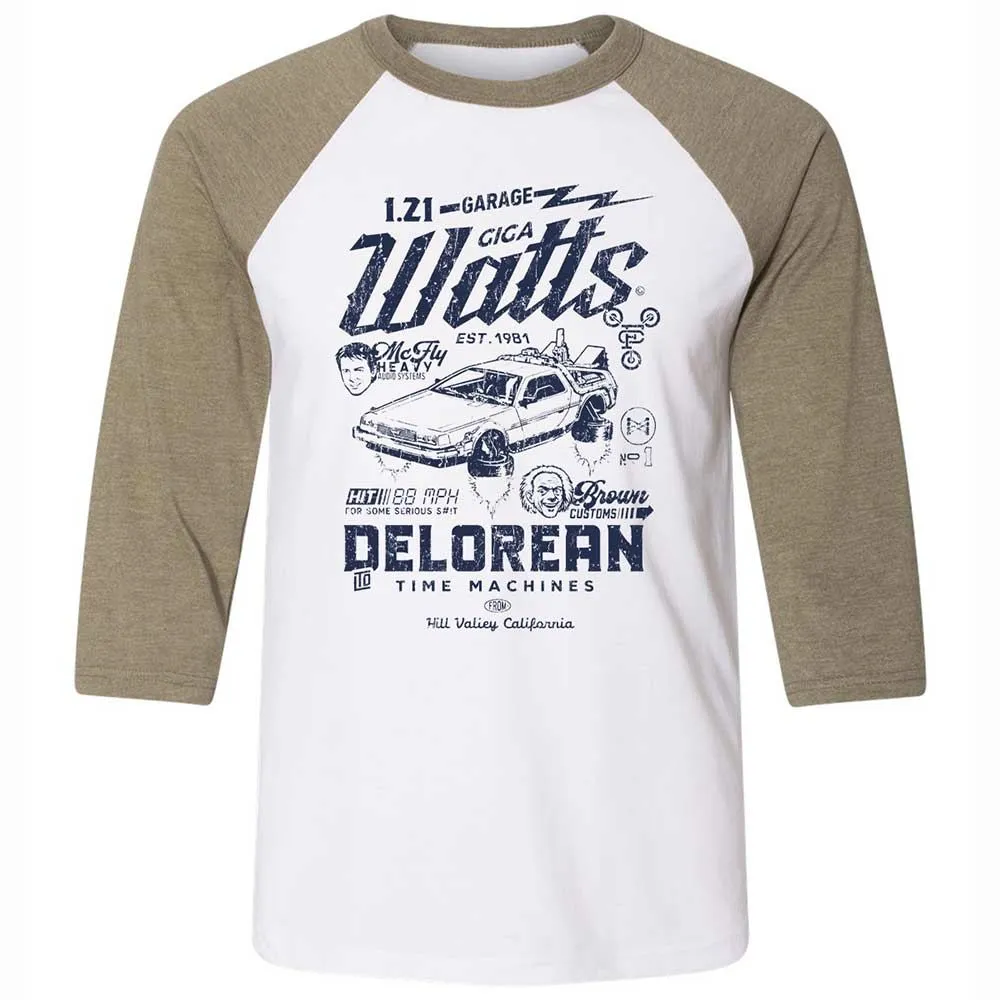 Unisex 3/4 Baseball Tee - ZZHL6CL8 - White/Heather Olive - 4
