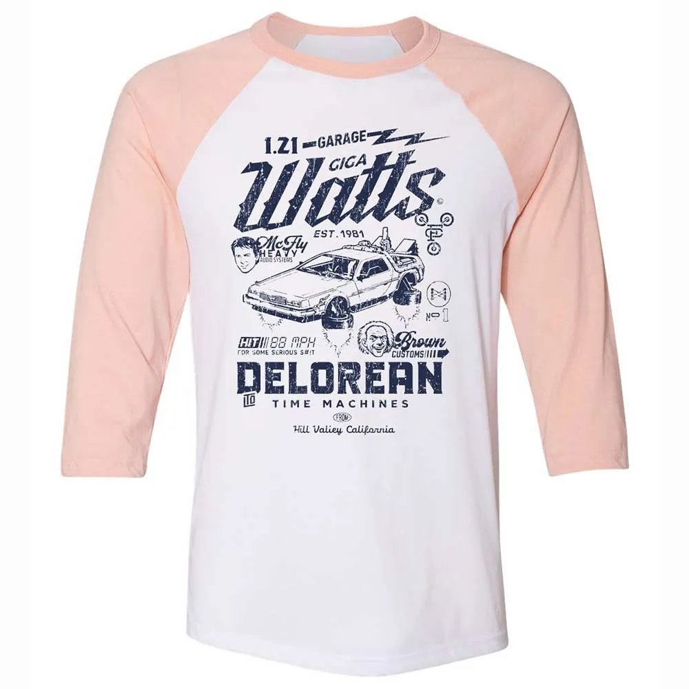 Unisex 3/4 Baseball Tee - ZZHL6CL8 - White/Heather Peach - 5