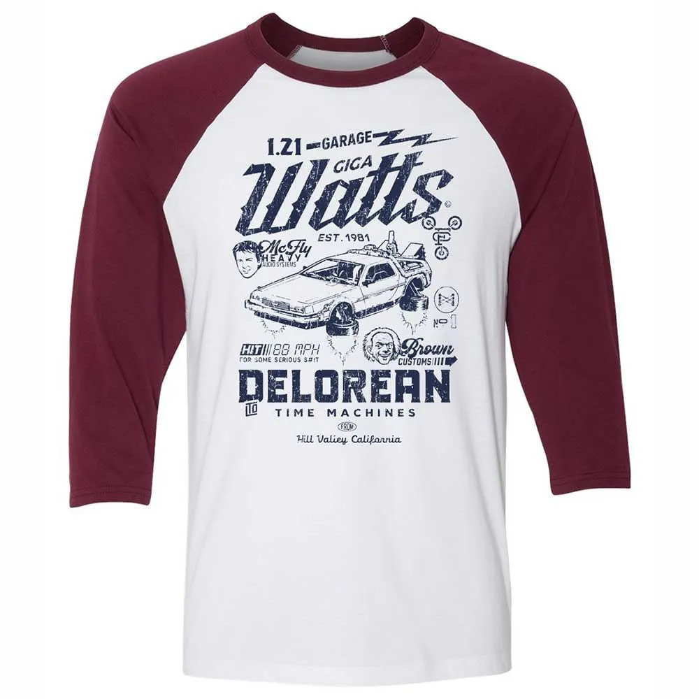 Unisex 3/4 Baseball Tee - ZZHL6CL8 - White/Maroon - 7