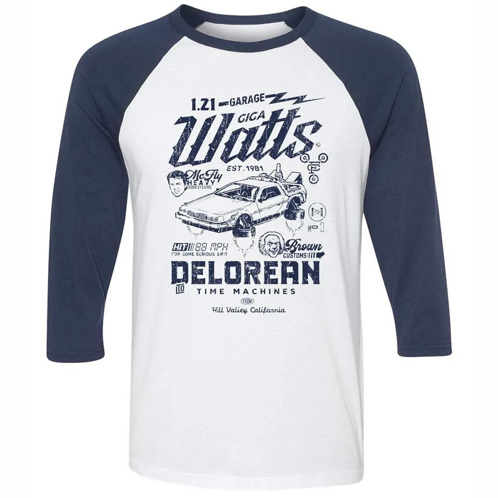 Unisex 3/4 Baseball Tee - ZZHL6CL8 - White/Navy - 8