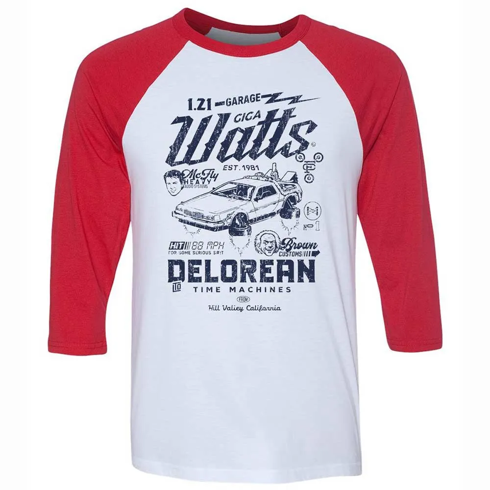 Unisex 3/4 Baseball Tee - ZZHL6CL8 - White/Red - 9
