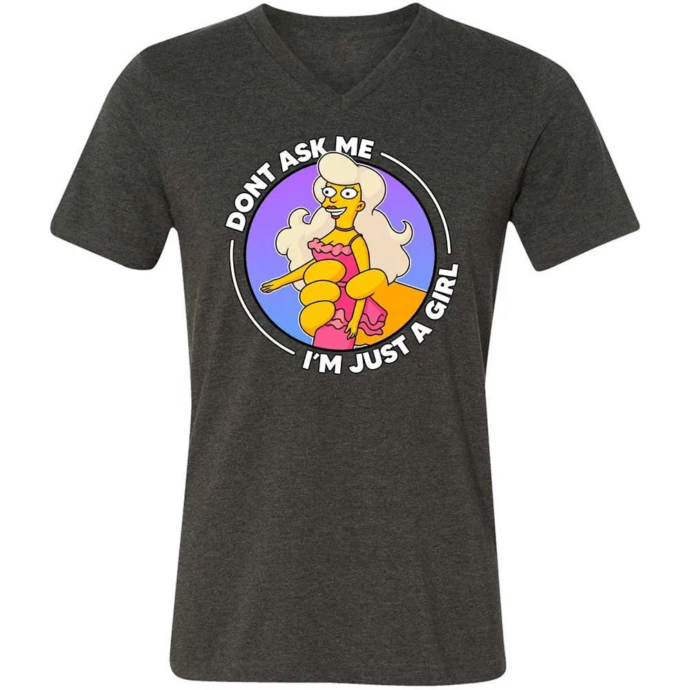 Don't Ask Me I'm Just A Girl - Dark Grey Heather - 8