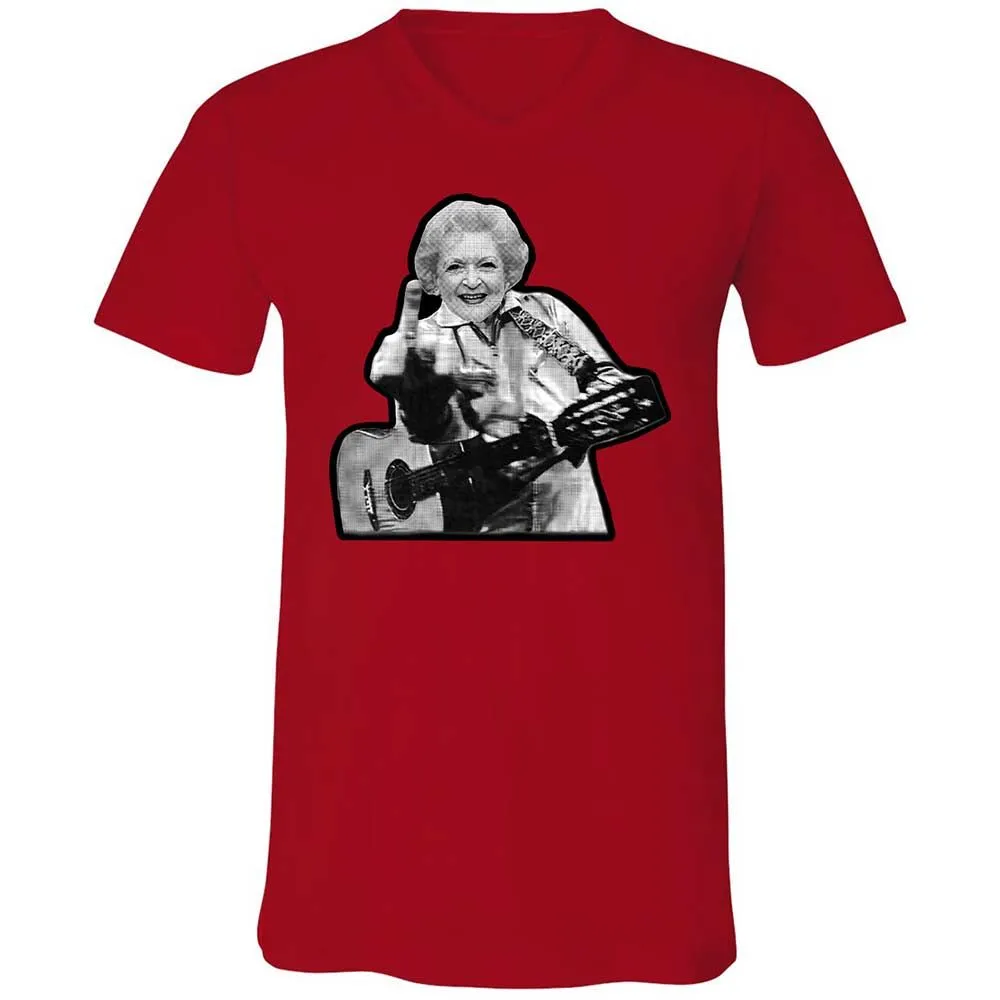 Unisex V-Neck T-Shirt - 8RN69VXF - Red - 5