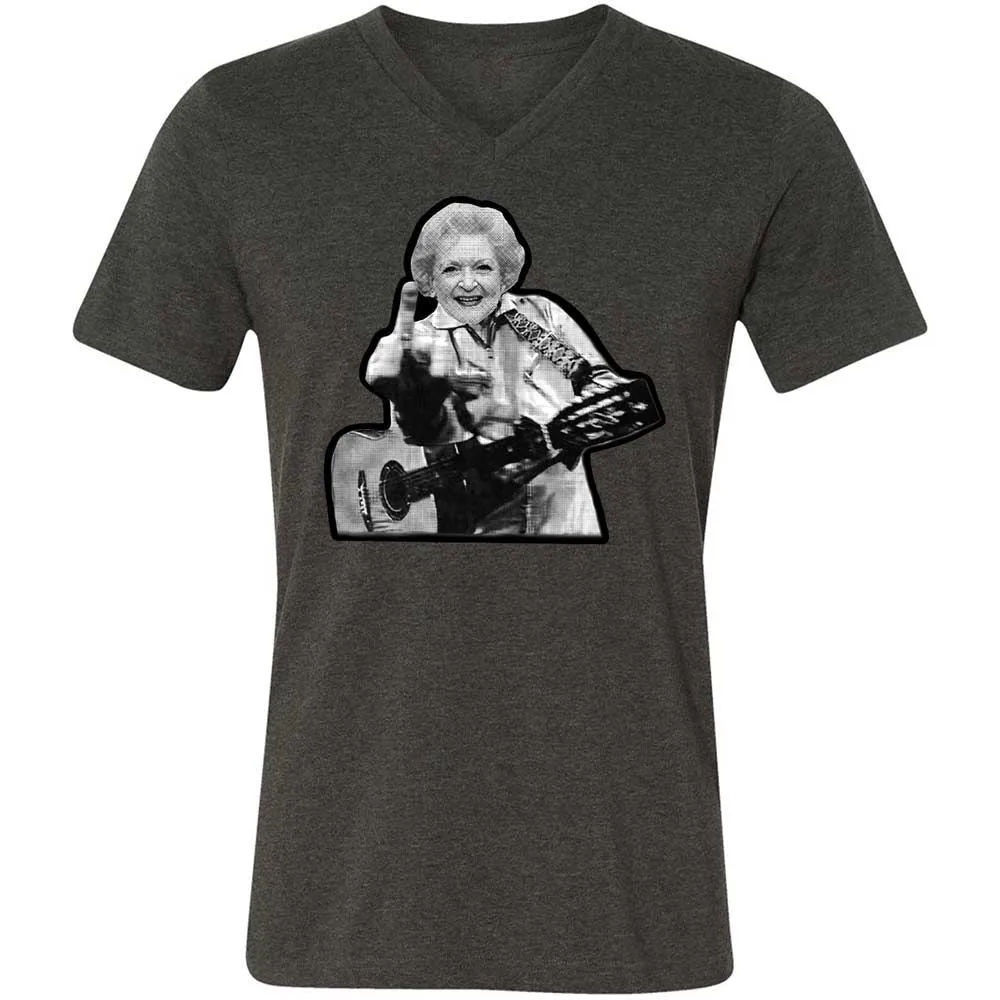 Unisex V-Neck T-Shirt - 8RN69VXF - Dark Grey Heather - 8
