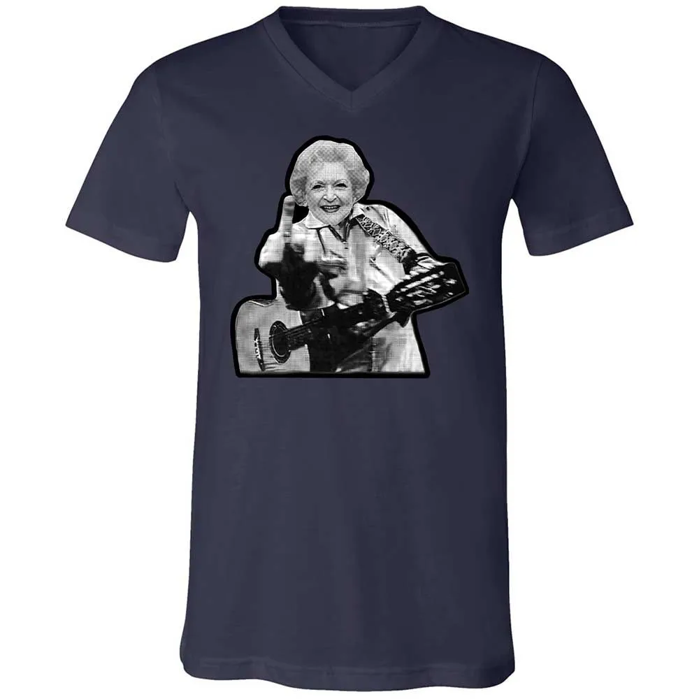 Unisex V-Neck T-Shirt - 8RN69VXF - Navy - 12