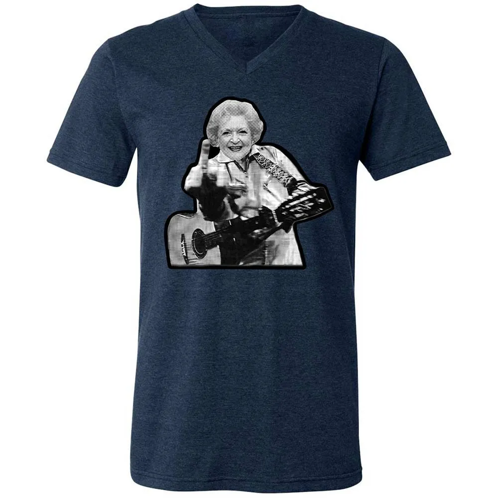 Unisex V-Neck T-Shirt - 8RN69VXF - Heather Navy - 13
