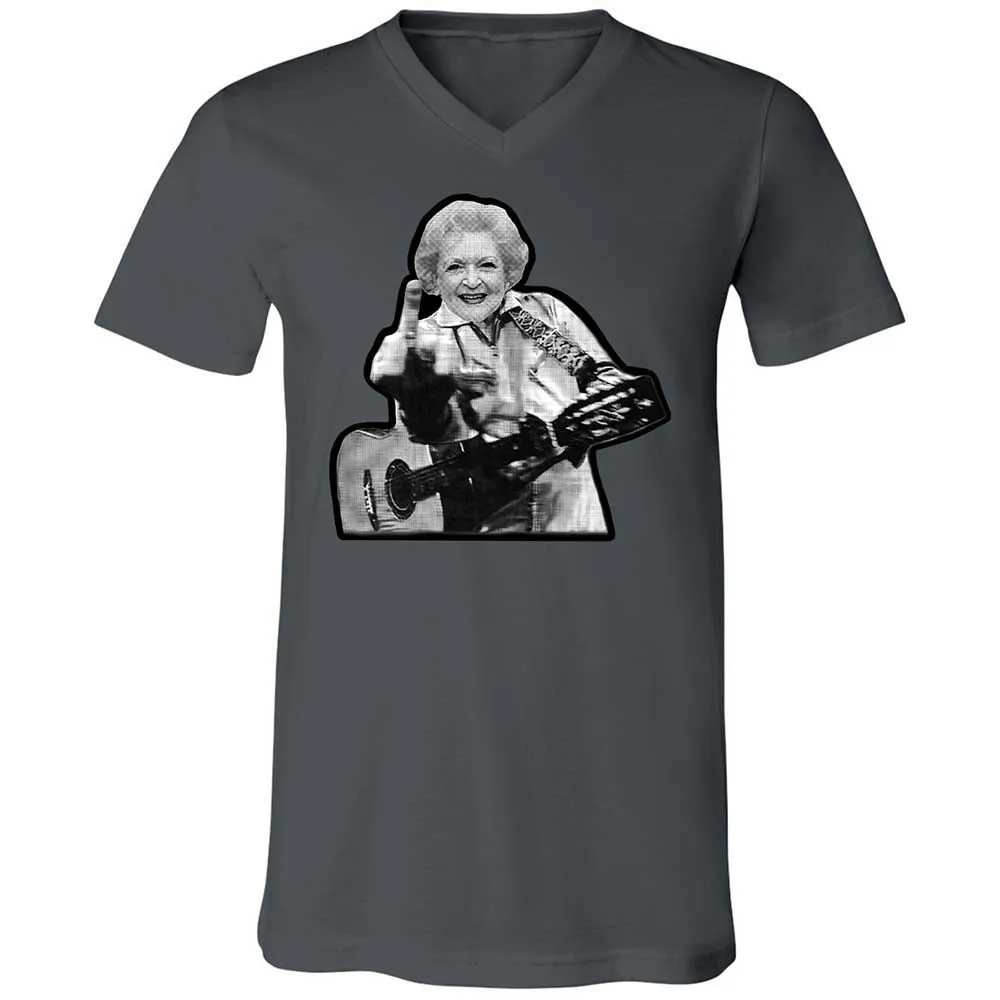 Unisex V-Neck T-Shirt - 8RN69VXF - Asphalt - 16