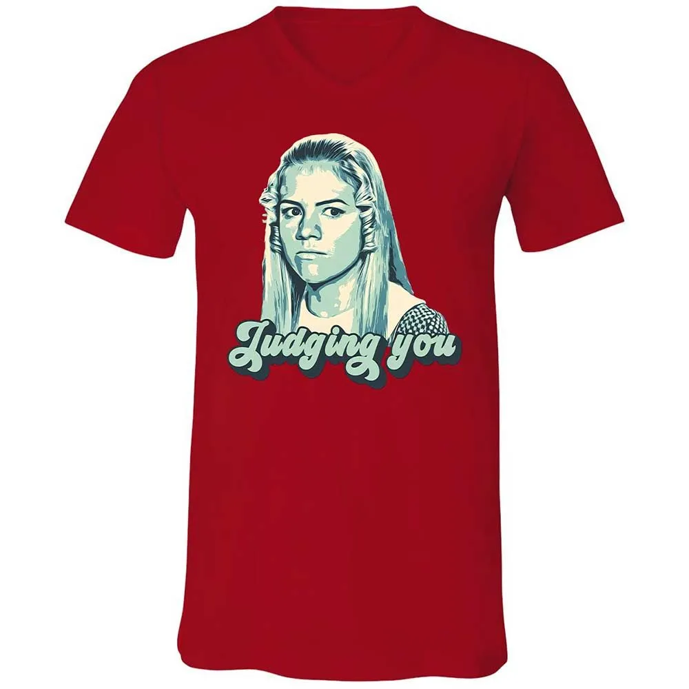 Unisex V-Neck T-Shirt - AMK3EHDQ - Red - 5