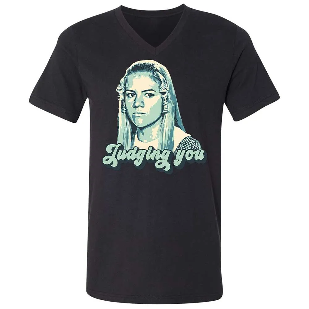 Unisex V-Neck T-Shirt - AMK3EHDQ - Black - 11