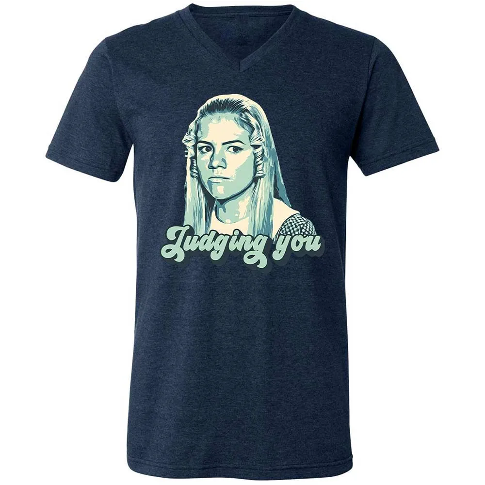 Unisex V-Neck T-Shirt - AMK3EHDQ - Heather Navy - 13