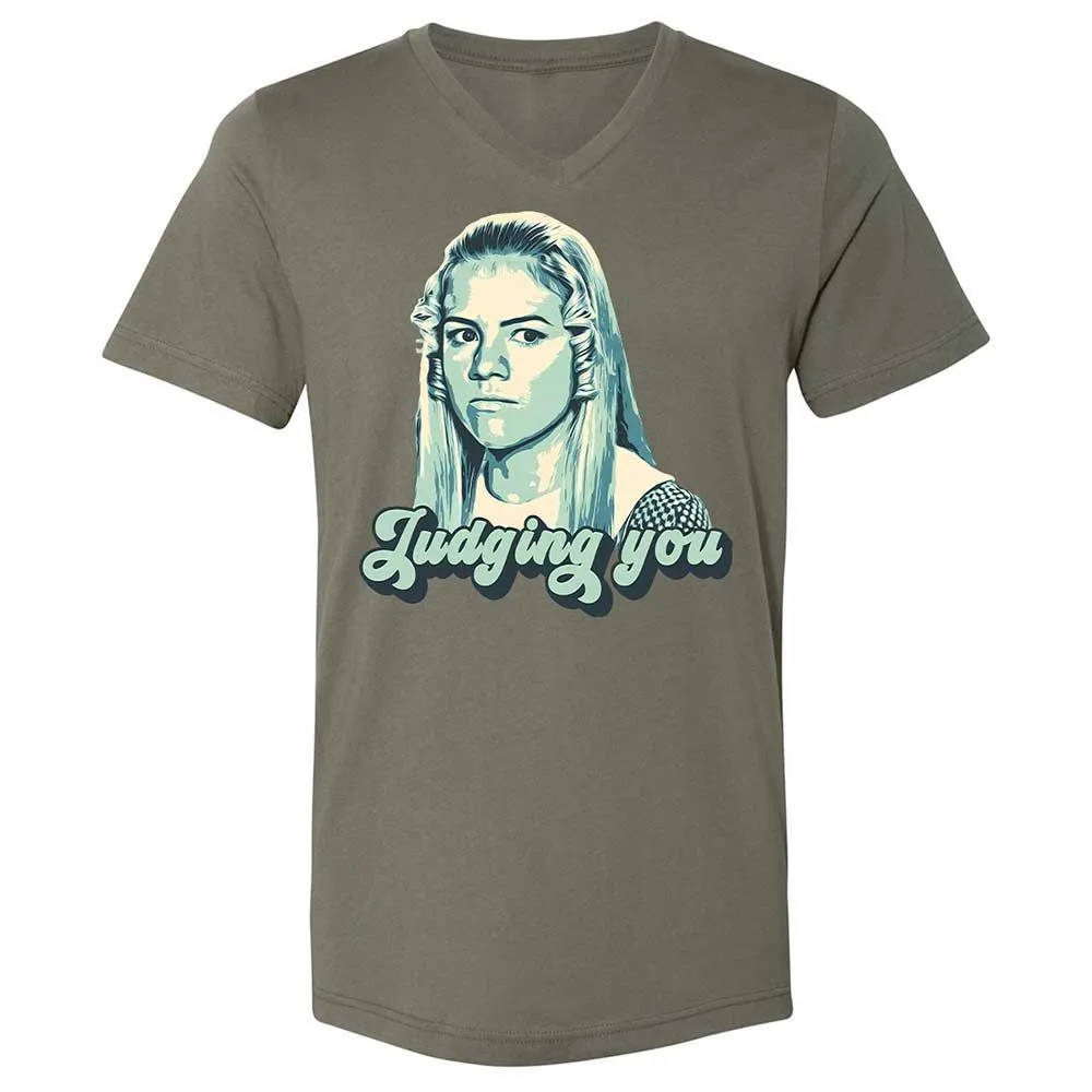 Unisex V-Neck T-Shirt - AMK3EHDQ - Military Green - 15