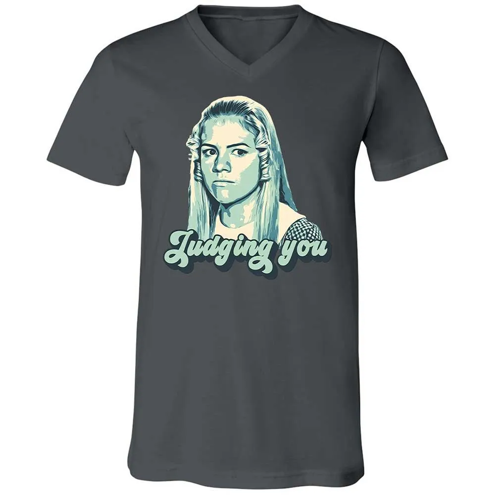 Unisex V-Neck T-Shirt - AMK3EHDQ - Asphalt - 16