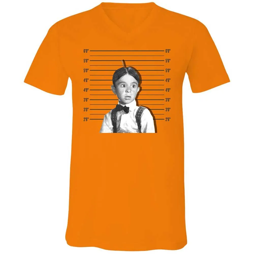Unisex V-Neck T-Shirt - M89Y22R8 - Orange - 7