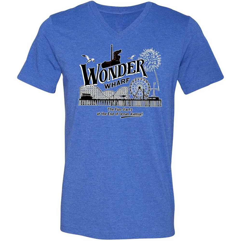 Unisex V-Neck T-Shirt - 9GY81CP5 - Heather True Royal - 4