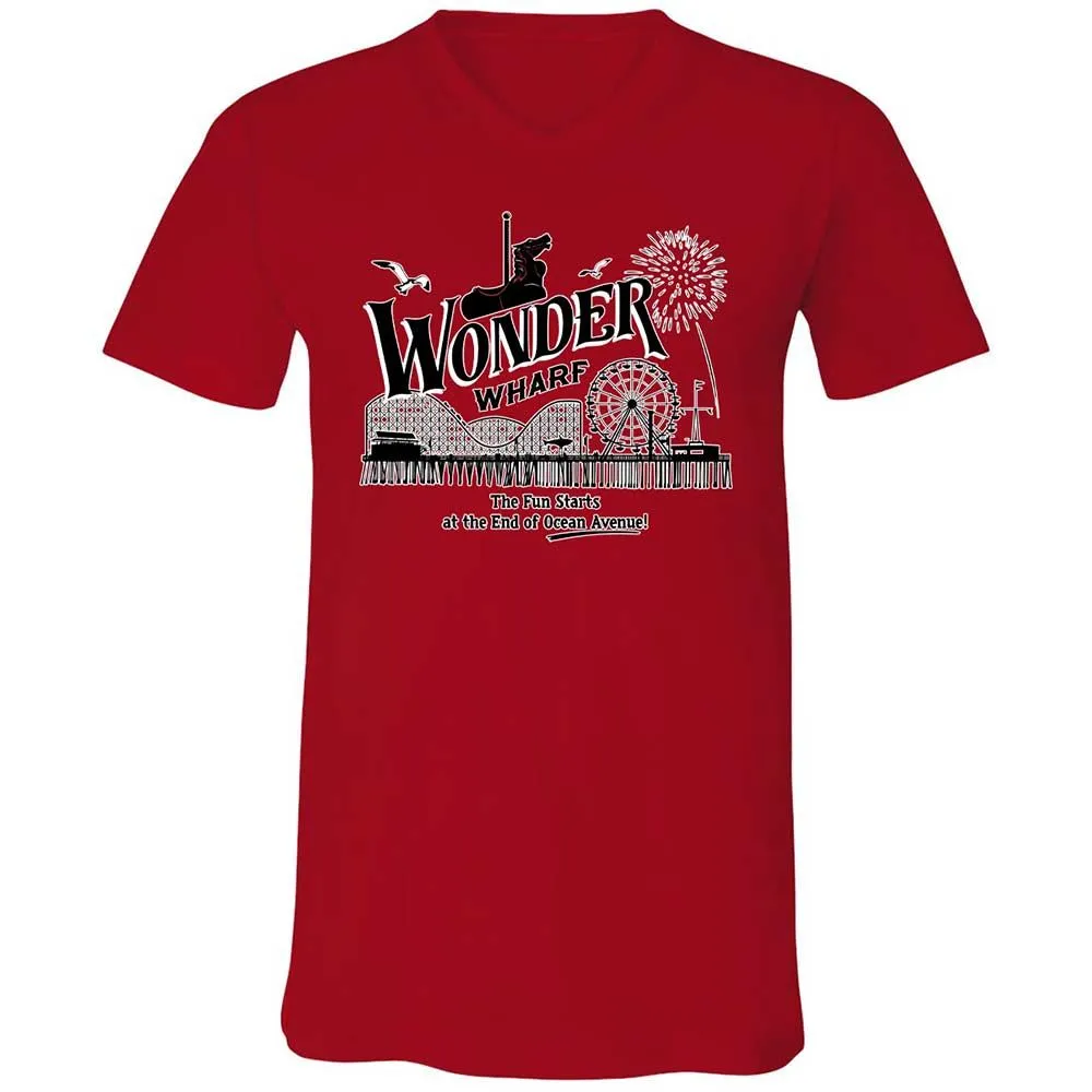 Unisex V-Neck T-Shirt - 9GY81CP5 - Red - 5