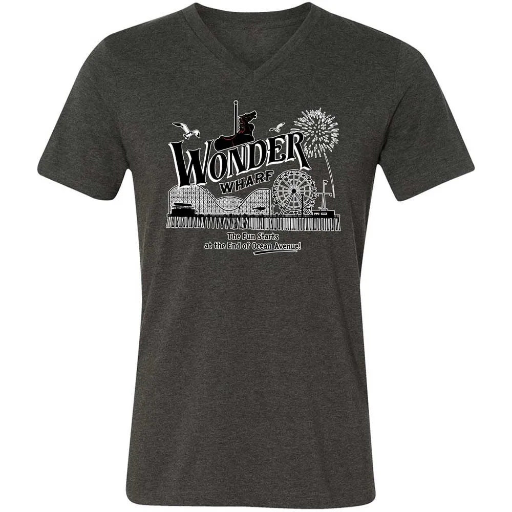 Unisex V-Neck T-Shirt - 9GY81CP5 - Dark Grey Heather - 8