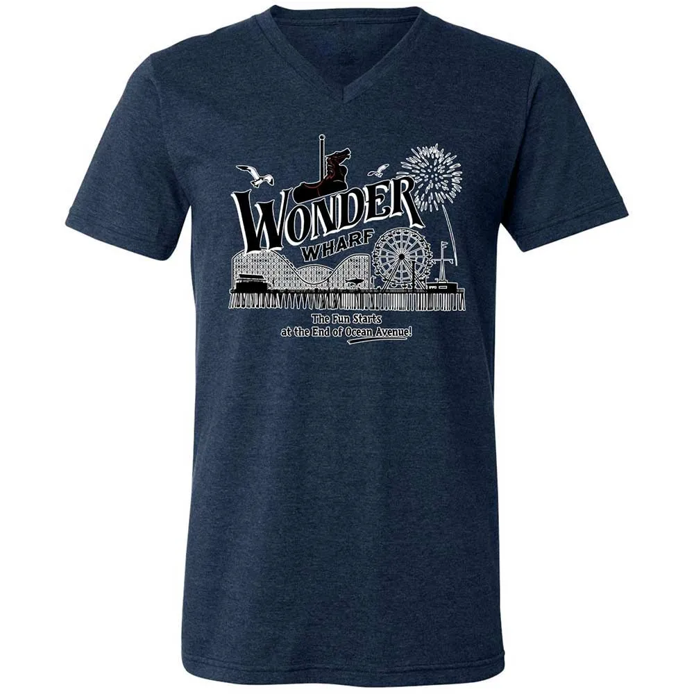 Unisex V-Neck T-Shirt - 9GY81CP5 - Heather Navy - 13