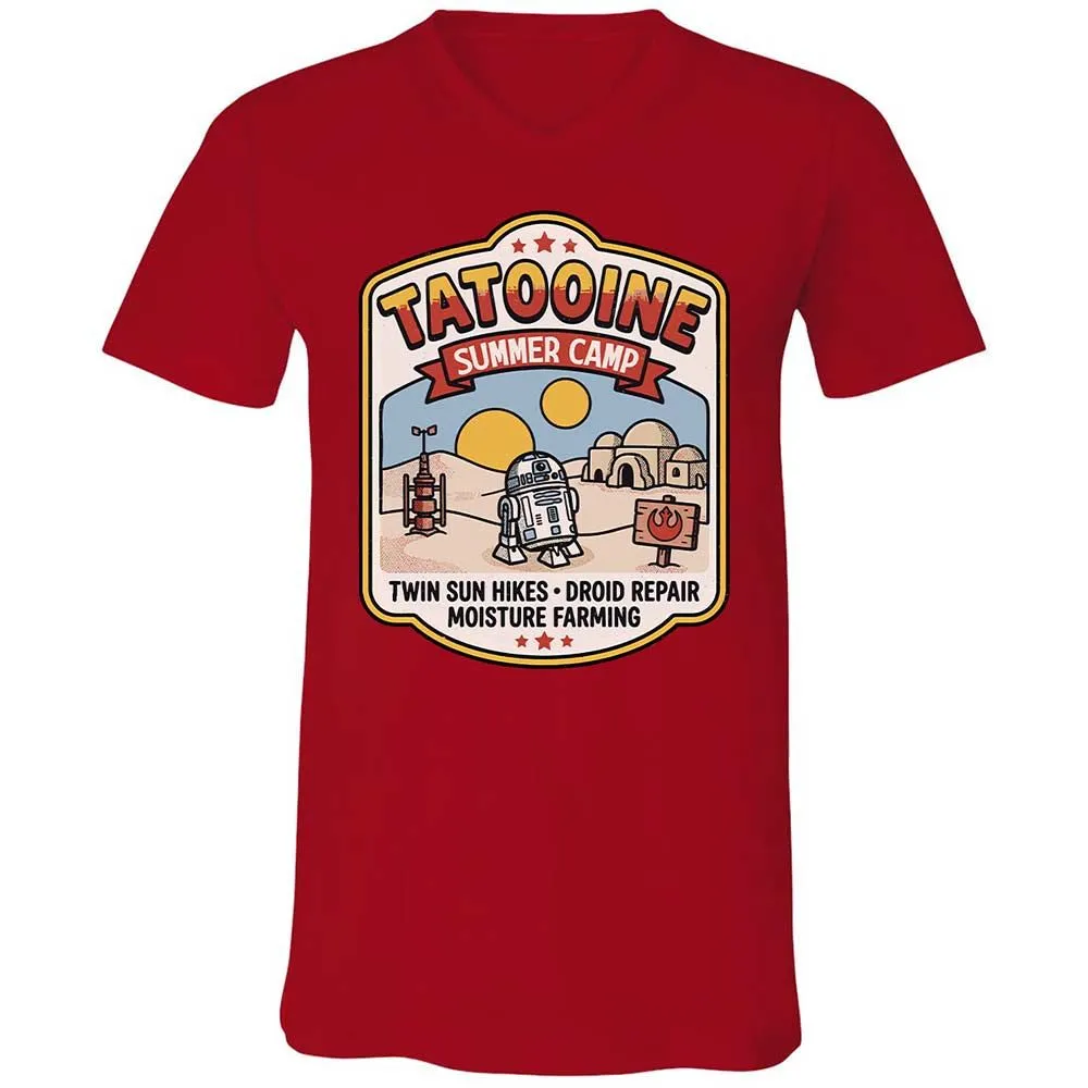Unisex V-Neck T-Shirt - DC97NUJE - Red - 5