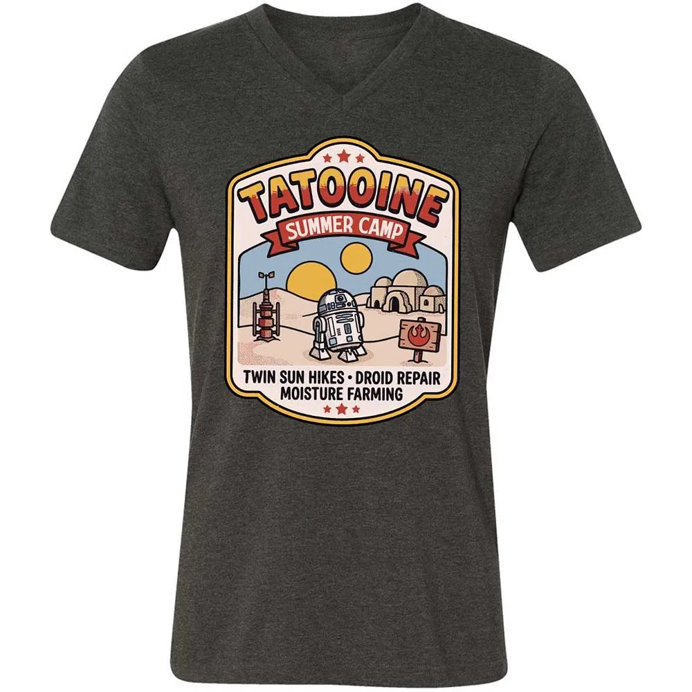 Unisex V-Neck T-Shirt - DC97NUJE - Dark Grey Heather - 8