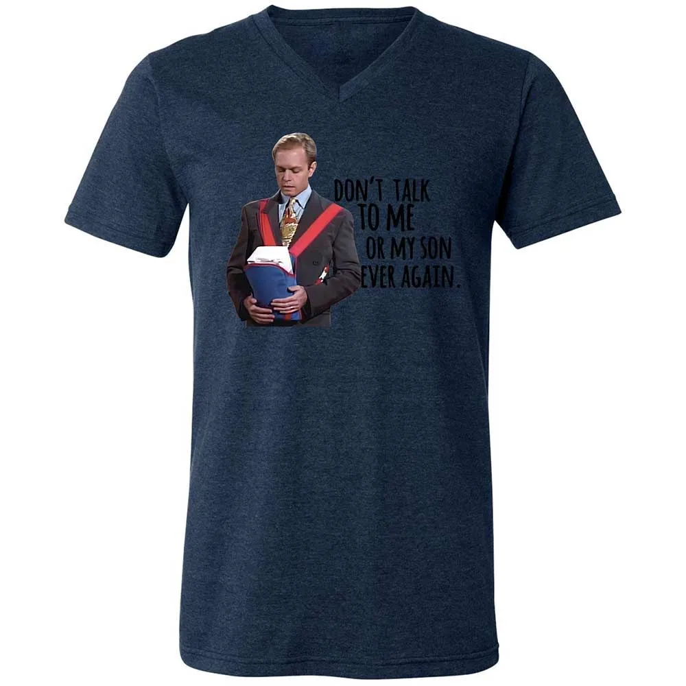 Unisex V-Neck T-Shirt - DSAX56PH - Heather Navy - 13