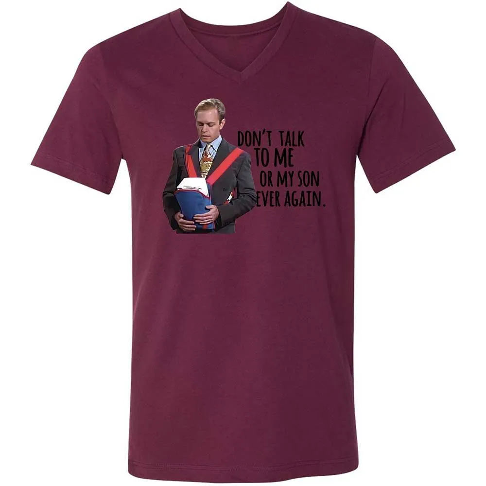 Unisex V-Neck T-Shirt - DSAX56PH - Maroon - 14