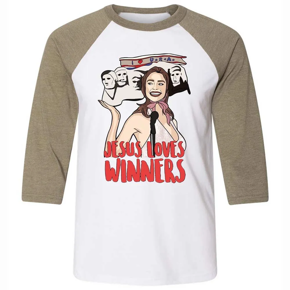 He Loves Winners - White/Heather Olive - 4