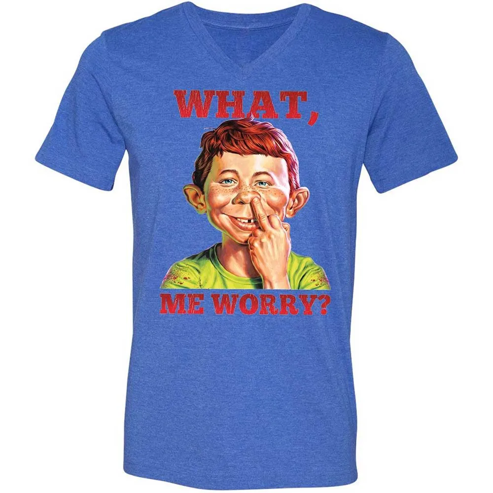 Unisex V-Neck T-Shirt - TX5KPFR3 - Heather True Royal - 4