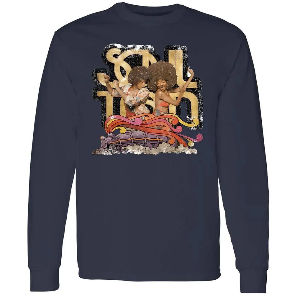 Retro Soul Train Dance Vibes - Navy - 13