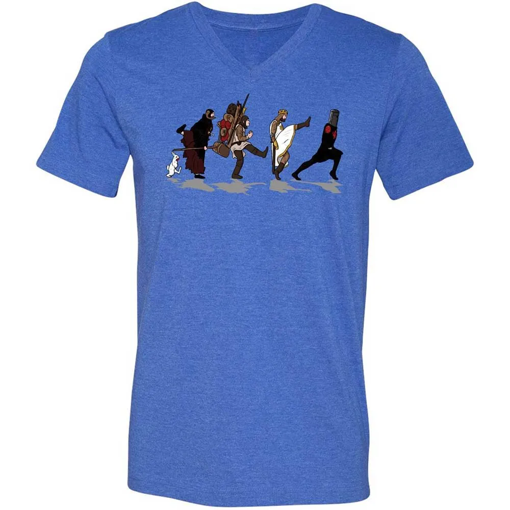 Unisex V-Neck T-Shirt - ER734AUC - Heather True Royal - 4