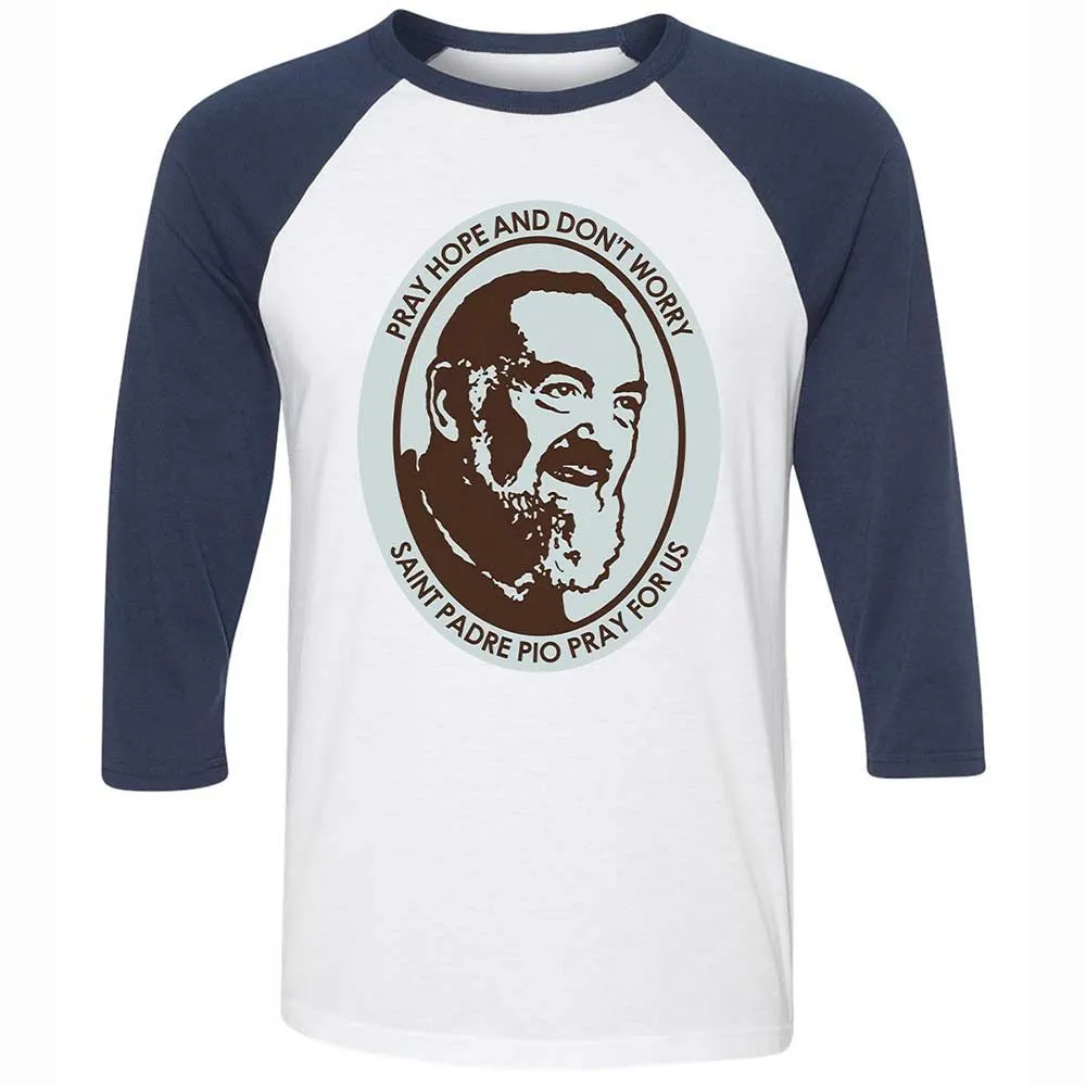 Pray, Hope, and Don't Worry - White/Navy - 8