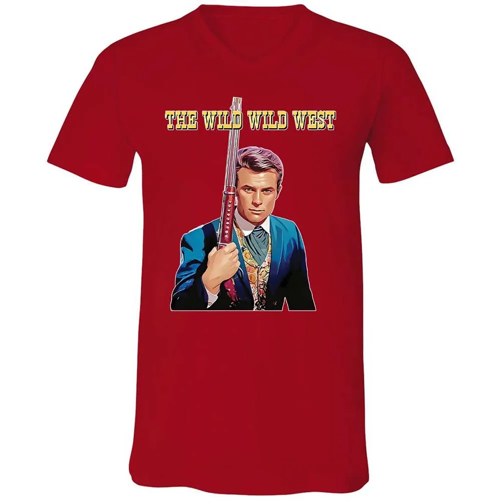 Unisex V-Neck T-Shirt - SCX542QR - Red - 5