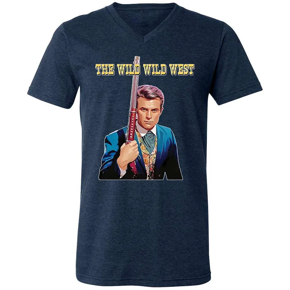 Unisex V-Neck T-Shirt - SCX542QR - Heather Navy - 13