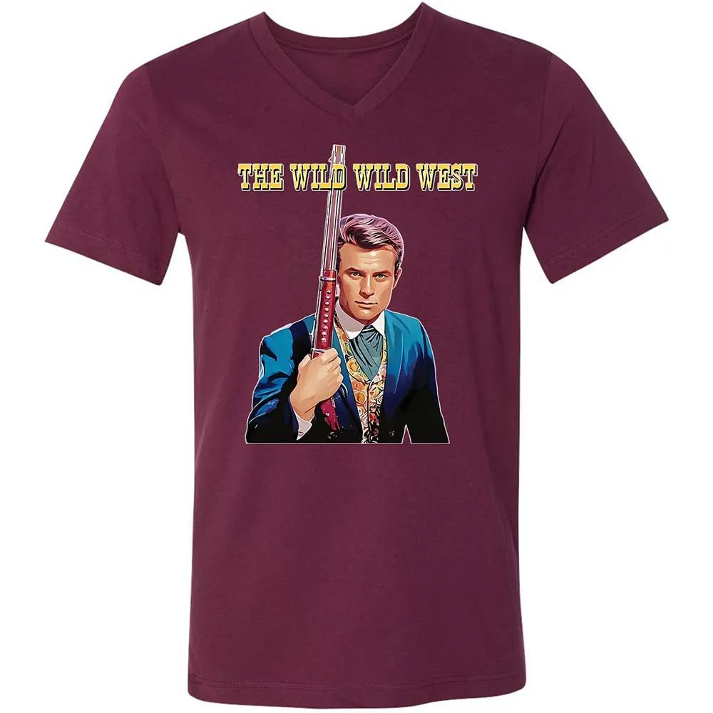 Unisex V-Neck T-Shirt - SCX542QR - Maroon - 14