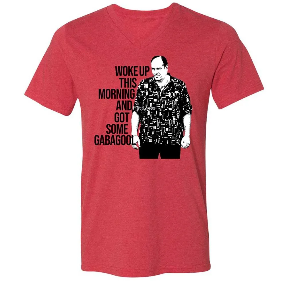 Unisex V-Neck T-Shirt - MNQF1C4G - Heather Red - 6