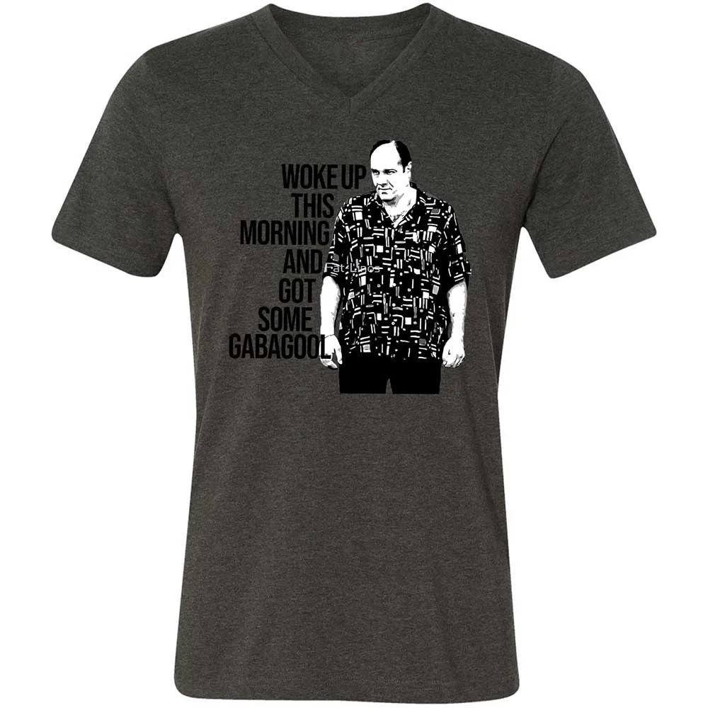 Unisex V-Neck T-Shirt - MNQF1C4G - Dark Grey Heather - 8