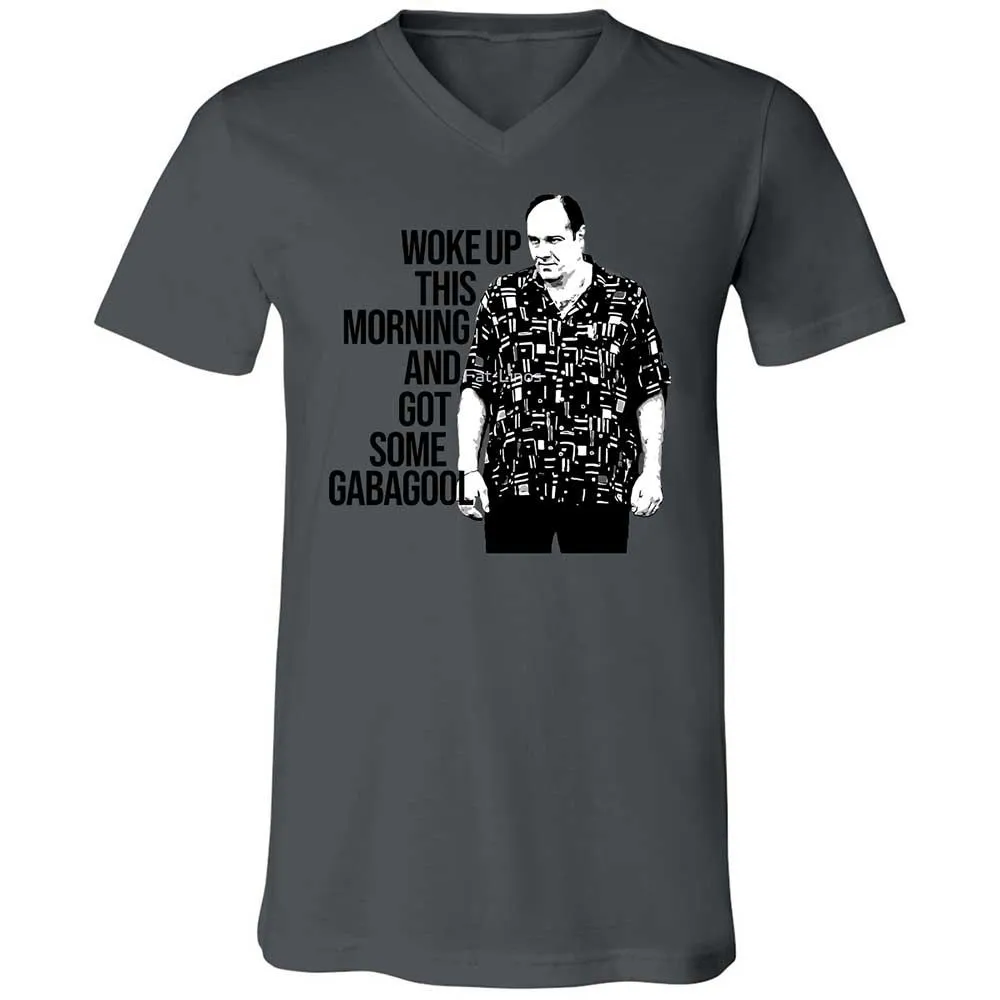 Unisex V-Neck T-Shirt - MNQF1C4G - Asphalt - 16