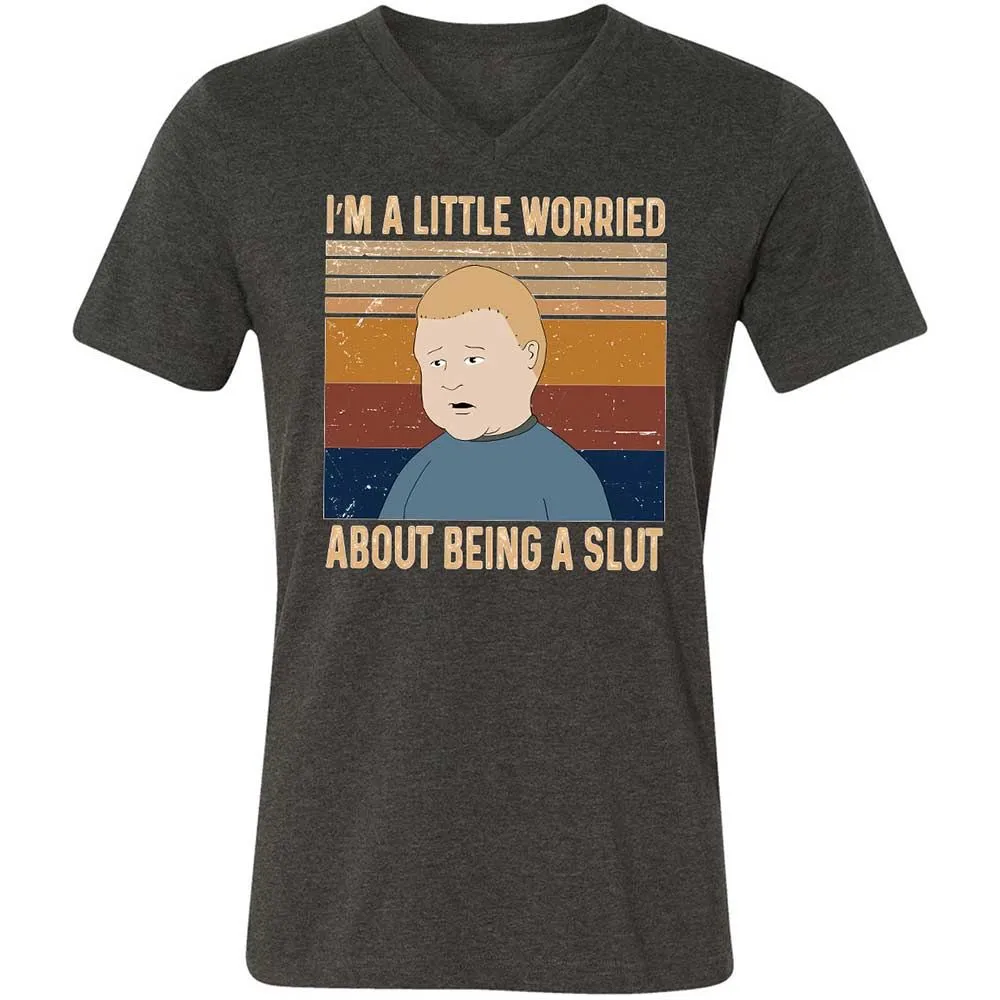 I'm a Little Worried About Being a Slut - Dark Grey Heather - 8