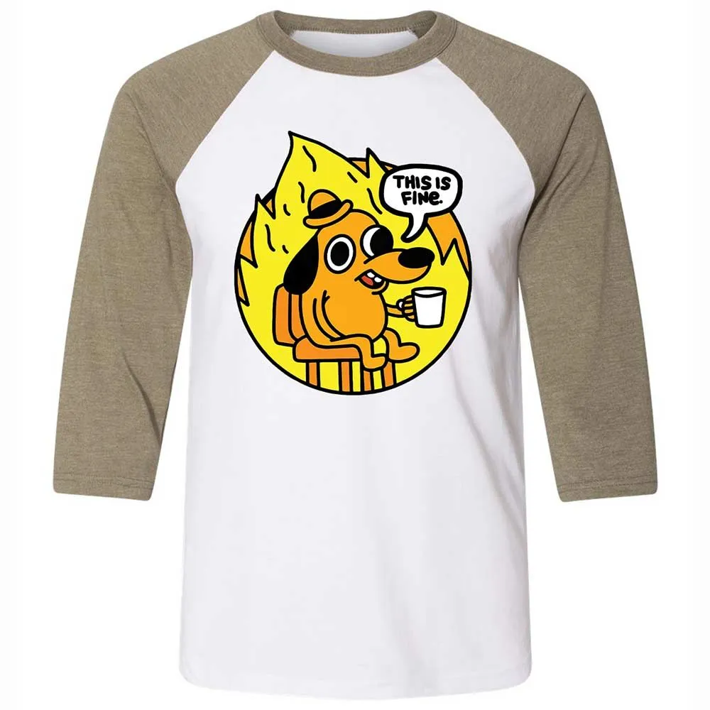 This is Fine - White/Heather Olive - 4