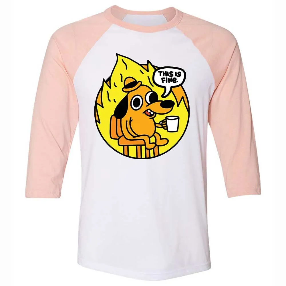 This is Fine - White/Heather Peach - 5