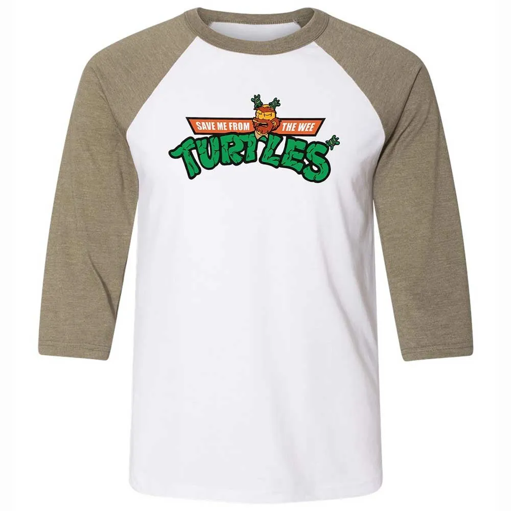 Save Me From The Wee Turtles - White/Heather Olive - 4