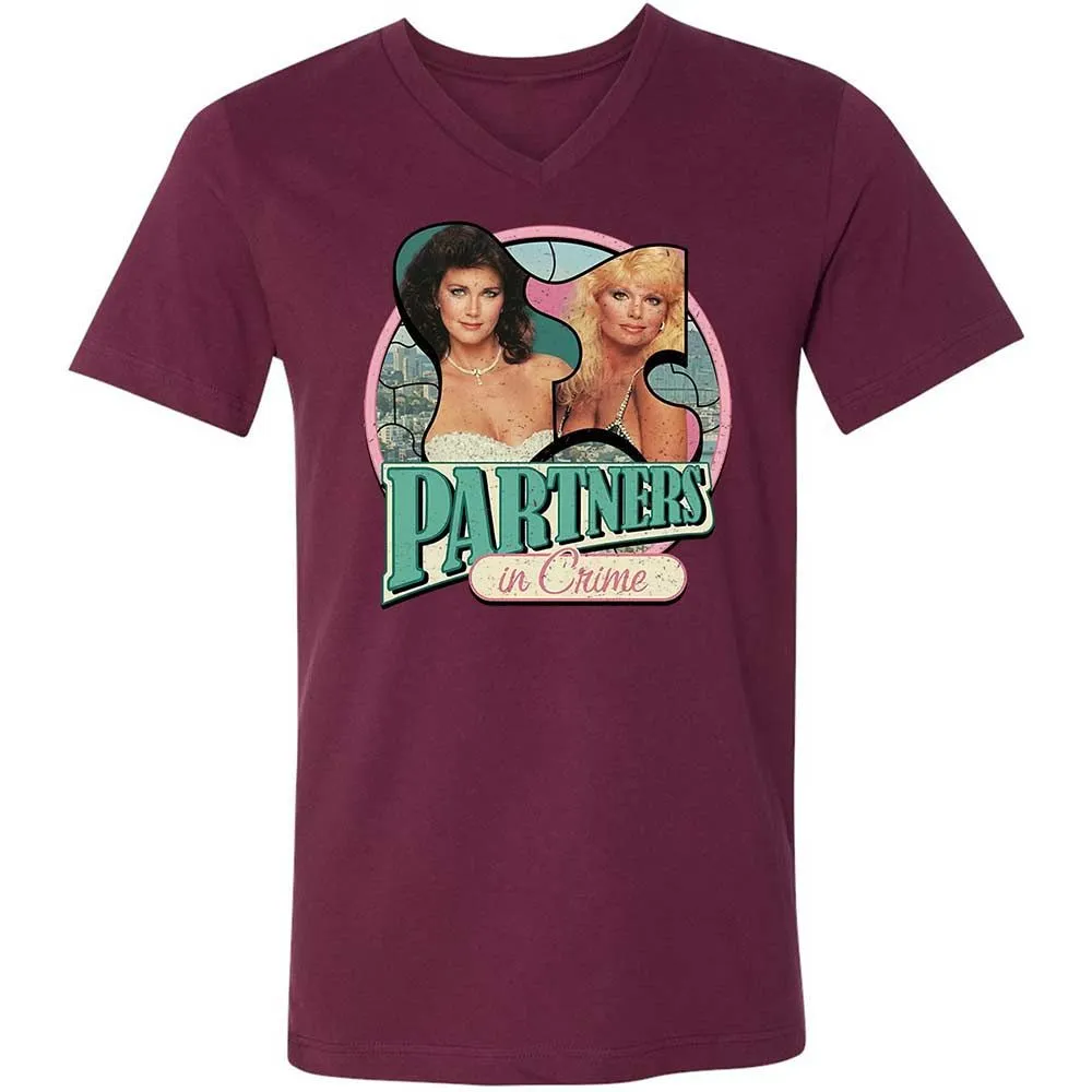 Unisex V-Neck T-Shirt - WBL6W3FH - Maroon - 14
