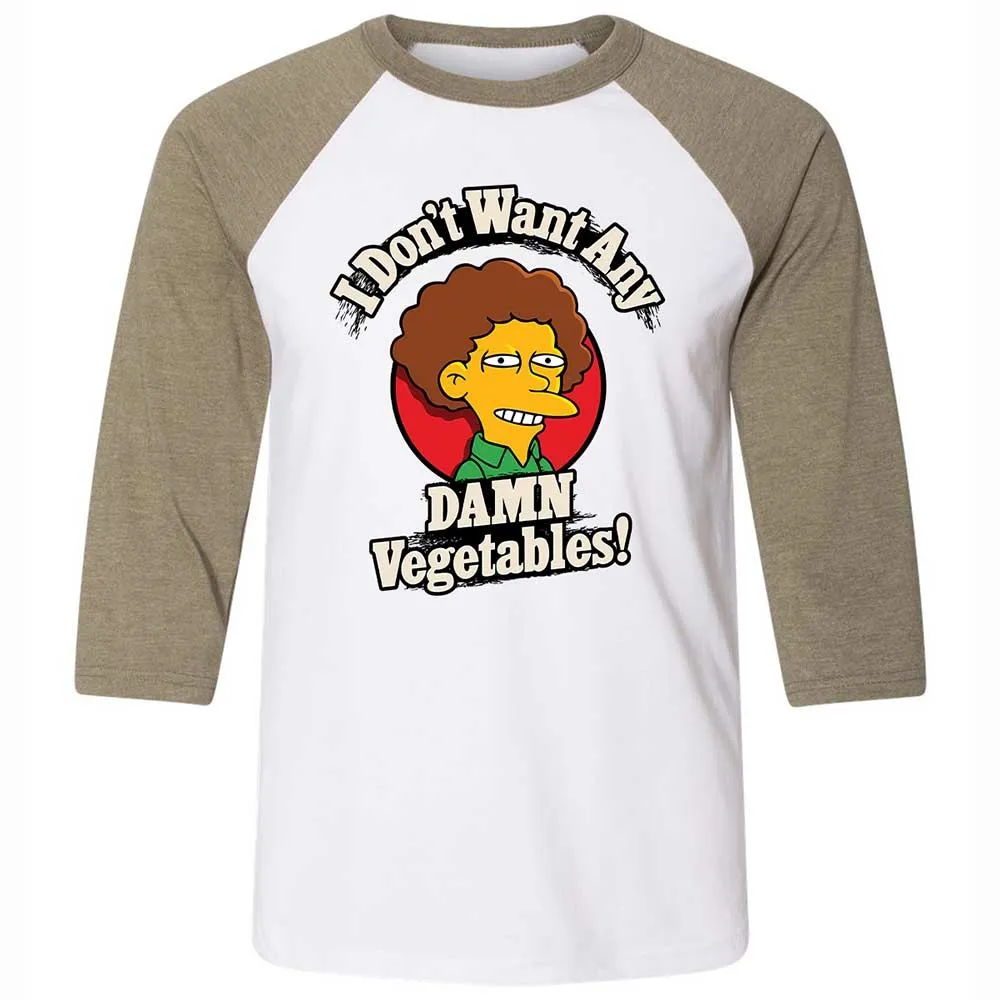 I Don't Want Any Damn Vegetables! - White/Heather Olive - 4