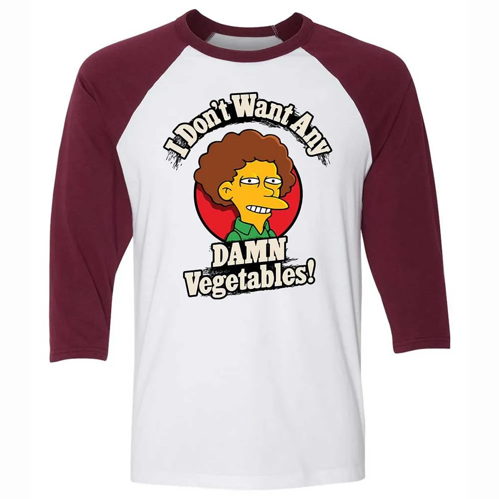 I Don't Want Any Damn Vegetables! - White/Maroon - 7