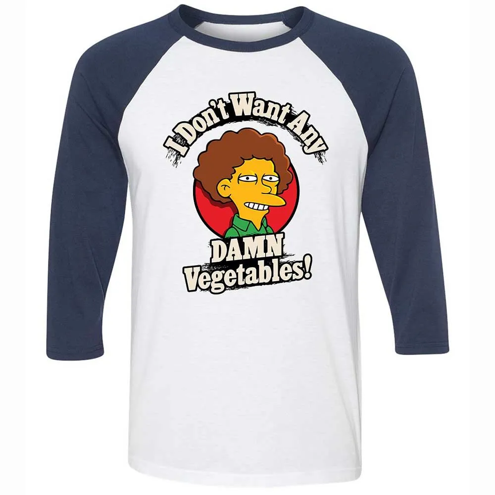 I Don't Want Any Damn Vegetables! - White/Navy - 8