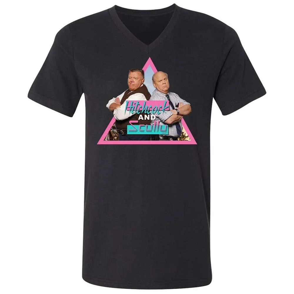 Unisex V-Neck T-Shirt - H5GK2YRW - Black - 11