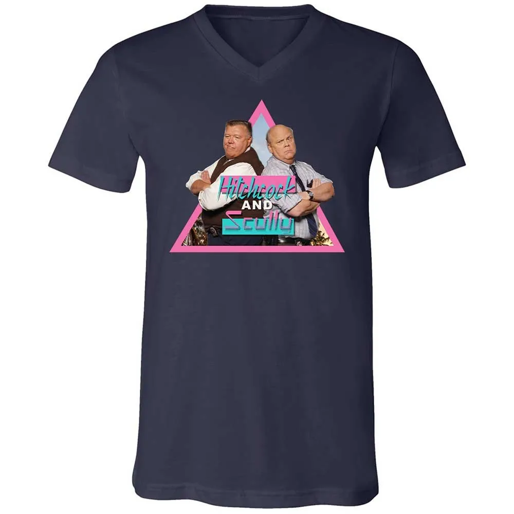 Unisex V-Neck T-Shirt - H5GK2YRW - Navy - 12