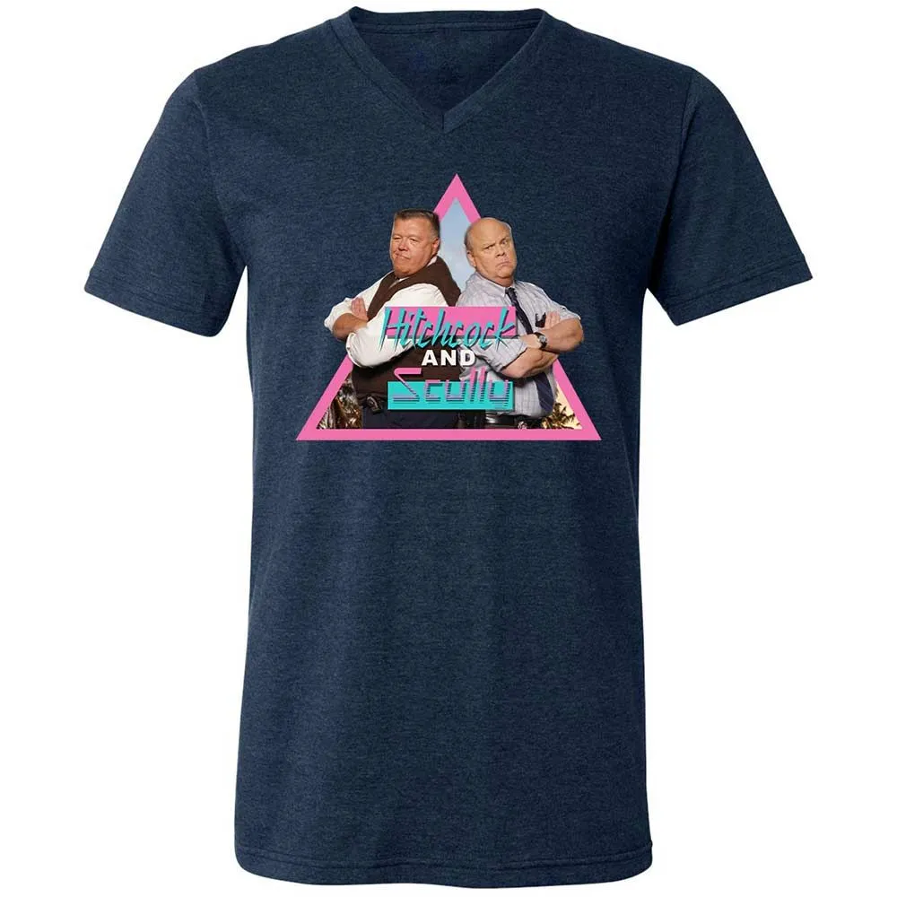 Unisex V-Neck T-Shirt - H5GK2YRW - Heather Navy - 13