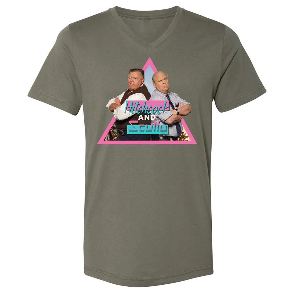 Unisex V-Neck T-Shirt - H5GK2YRW - Military Green - 15