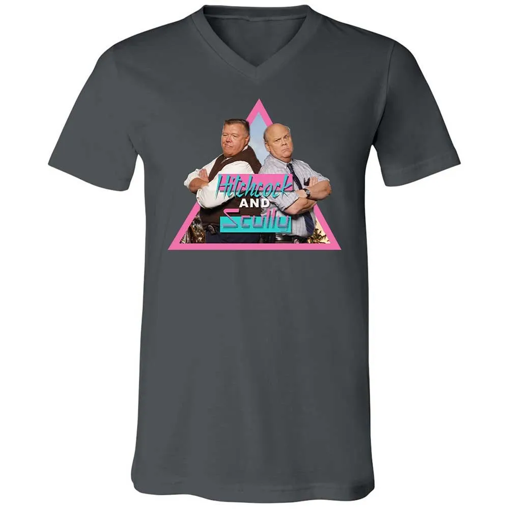 Unisex V-Neck T-Shirt - H5GK2YRW - Asphalt - 16