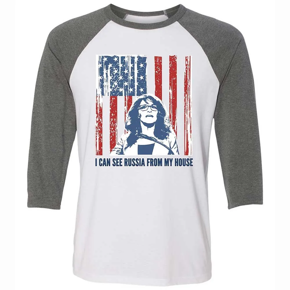 I can see Russia from my house - White/Deep Heather - 11